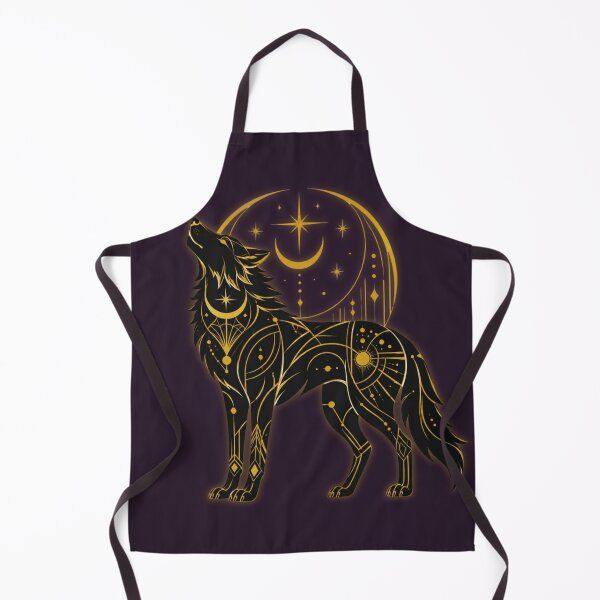 Item preview, Aesthetic Celestial Wolf Art - Neo Deco Geometric Cosmic Design designed and sold by W&RParadise.