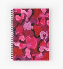 Adorable Watercolor Texture Bright Girly Design Spiral Notebook