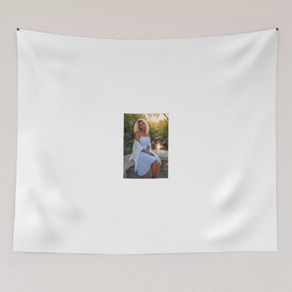 Item preview, Serene Woman in Blue Dress at Golden Hour designed and sold by CathryneDelamort.