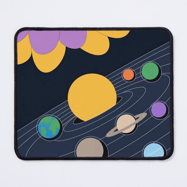 Item preview, Colorful Floral Solar System with Orbiting Planets on a Dark Cosmic Background designed and sold by Hannoreuter11.