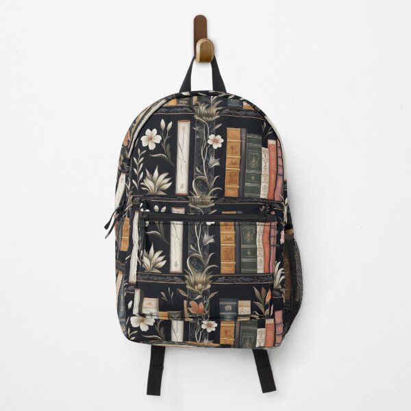 Item preview, Dark Academia Bookshelf Botanical Pattern – Reader Gift designed and sold by · GAMING SOUL ·.