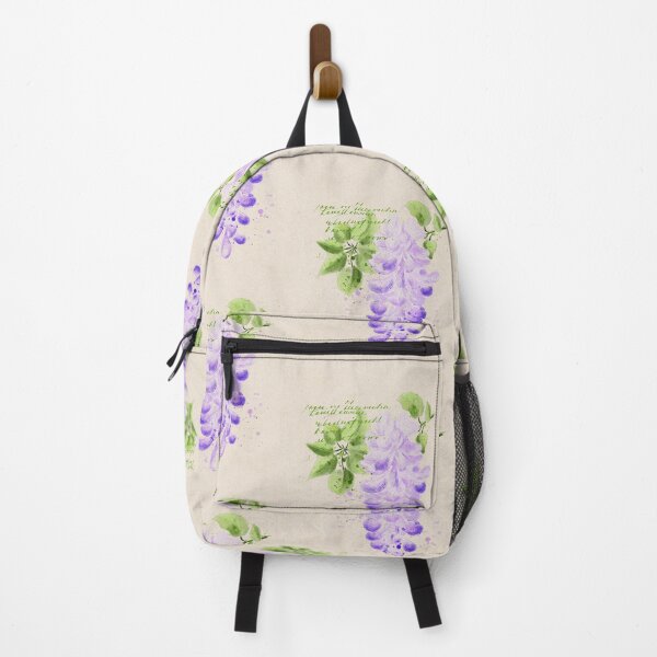 Item preview, Vintage Watercolor Wisteria Botanical Illustration with Calligraphy designed and sold by LafinaArt.