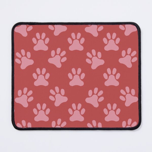 Item preview, Medium Rustic Folk Paw Print Pattern Crimson Blush designed and sold by DColourMuse.