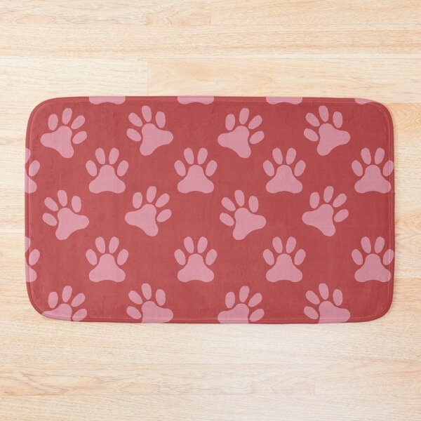 Item preview, Medium Rustic Folk Paw Print Pattern Crimson Blush designed and sold by DColourMuse.