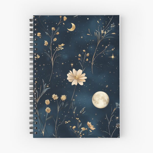 Item preview, Celestial Moon Floral Pattern – Dark Academia Reader designed and sold by · GAMING SOUL ·.
