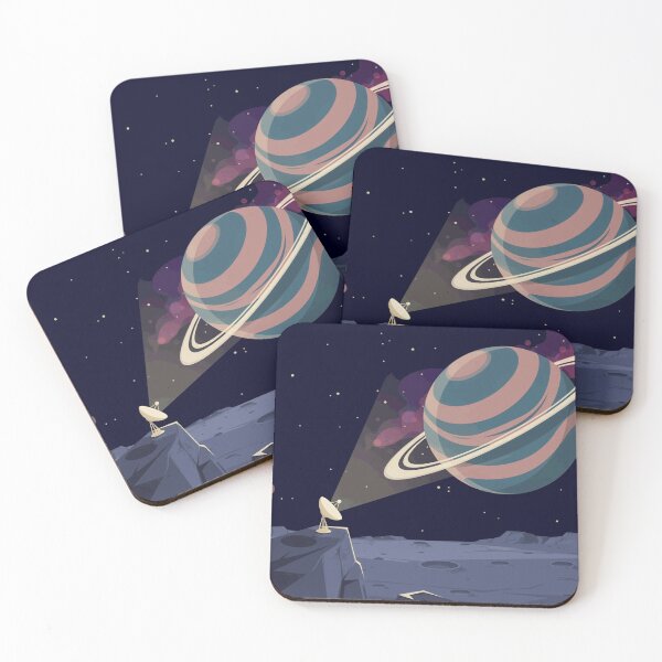 Item preview, Retro Space Observatory Tracking a Giant Ringed Planet from an Alien Moon designed and sold by Hannoreuter11.