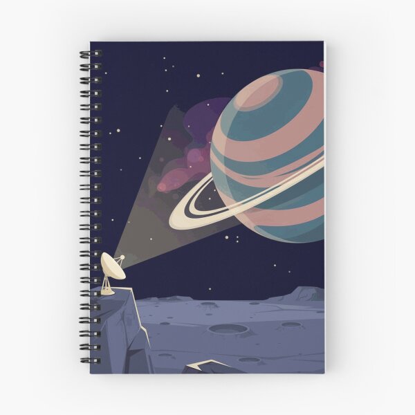Item preview, Retro Space Observatory Tracking a Giant Ringed Planet from an Alien Moon designed and sold by Hannoreuter11.