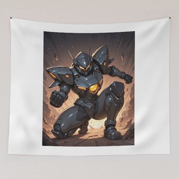 Item preview, Science-Fiction - Stylized Futuristic Mech, Cybernetic Warrior in Action designed and sold by AnimeShin.