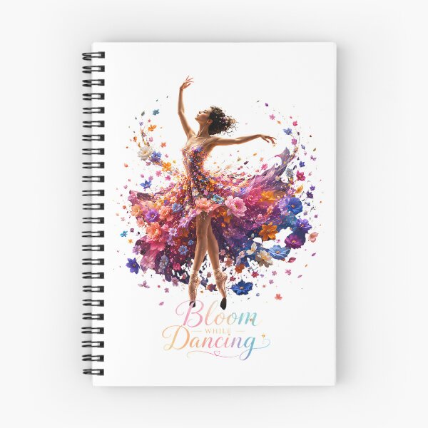 Item preview, Bloom While Dancing | Colorful Floral Ballerina Inspirational T-Shirt designed and sold by CalmMandala.