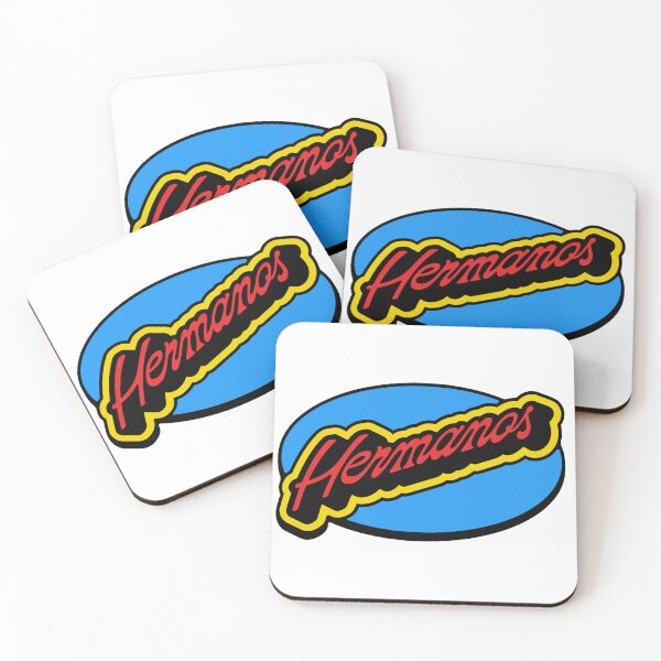 Item preview, Hermanos Retro Script Style Logo on Blue Oval designed and sold by kimgrq.