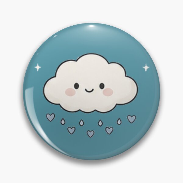 Item preview, Cute Smiling Rain Cloud Raining Hearts Aesthetic designed and sold by Rehnair.