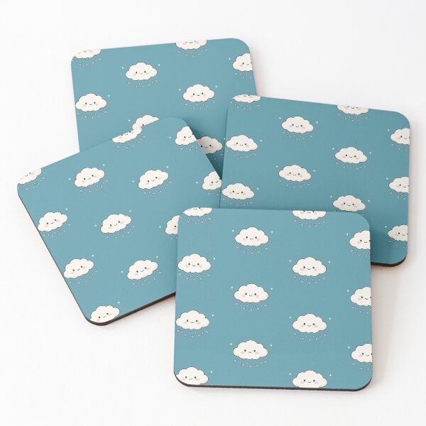 Item preview, Cute Smiling Rain Cloud Raining Hearts Aesthetic designed and sold by Rehnair.