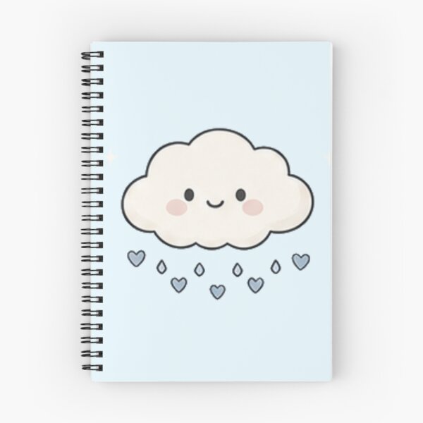 Item preview, Cute Smiling Rain Cloud Raining Hearts Aesthetic designed and sold by Rehnair.