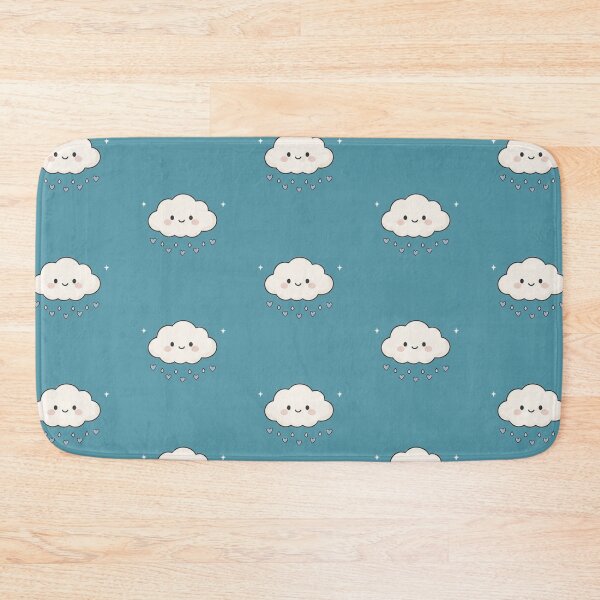 Item preview, Cute Smiling Rain Cloud Raining Hearts Aesthetic designed and sold by Rehnair.