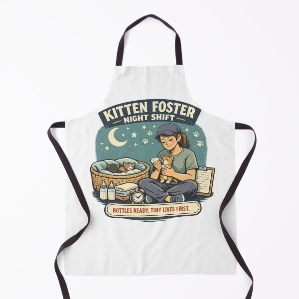 Item preview, Kitten Foster Night Shift – Bottles Ready Tiny Lives First designed and sold by Concrete Coffee Studio.