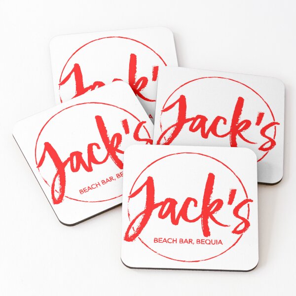 Item preview, Jack's Beach Bar Bequia Red Calligraphic Logo designed and sold by kimgrq.