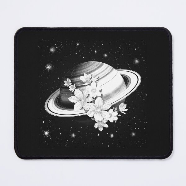 Item preview, Floral Saturn Planet in a Starry Celestial Sky designed and sold by inkoutninja.