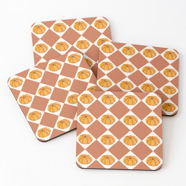 Item preview, Watercolor Pumpkin Checkerboard Fall Autumn Pattern designed and sold by Zaya_art.