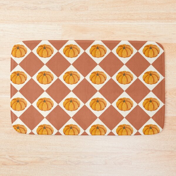Item preview, Watercolor Pumpkin Checkerboard Fall Autumn Pattern designed and sold by Zaya_art.