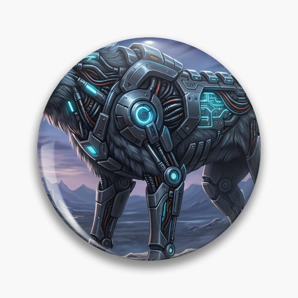 Item preview, Biomechanical Cyber Wolf Sci-Fi Cyberpunk designed and sold by Patryk9696.