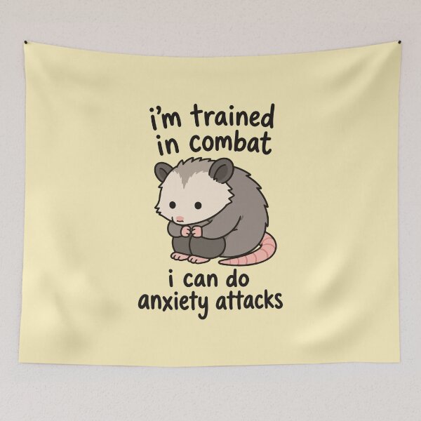 Item preview, I Can Do Anxiety Attacks - Funny Anxiety Opossum designed and sold by thecatcouch.
