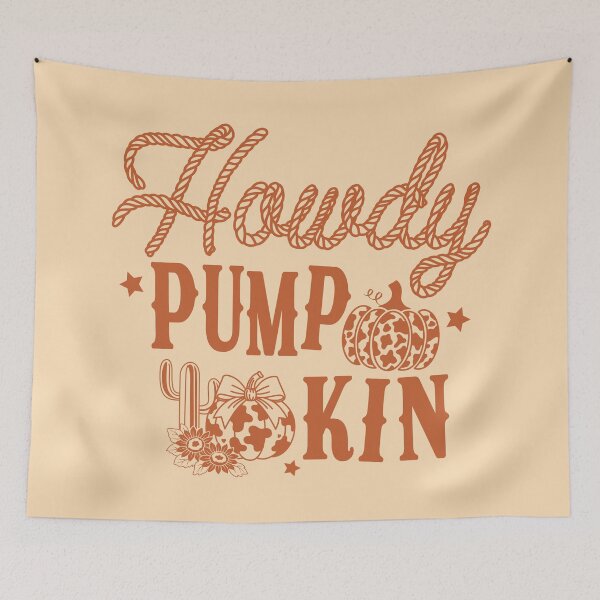 Item preview, Howdy Pumpkin Western Cowgirl Vintage Fall Autumn designed and sold by RinrinDesigns.