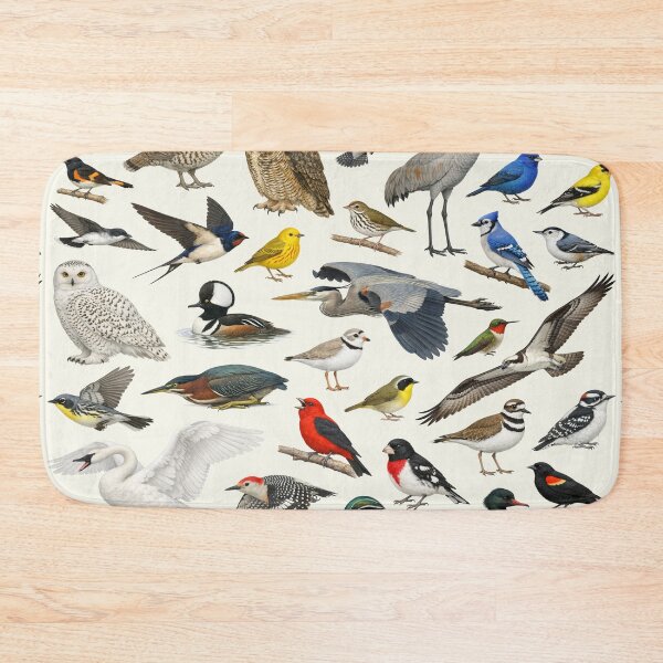 Item preview, Native Birds of Michigan Retro Style Identification Chart designed and sold by kakarikihill.