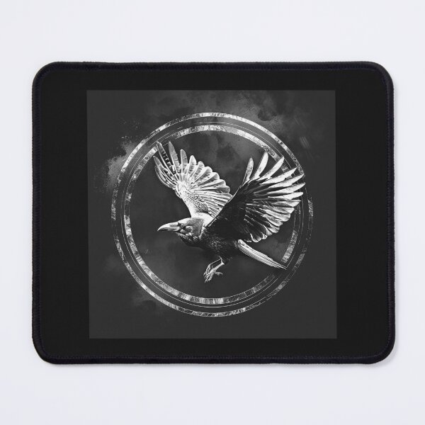 Item preview, Flying Raven in Distressed Gothic Circle designed and sold by inkoutninja.