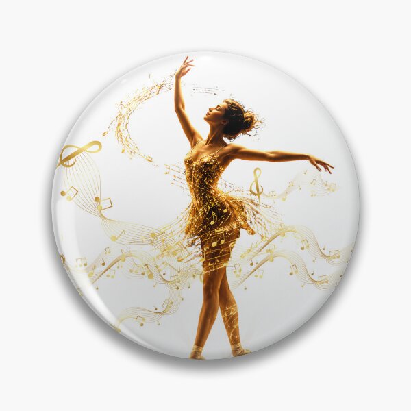 Item preview, Feel the Music | Golden Musical Ballerina Dance T-Shirt designed and sold by CalmMandala.