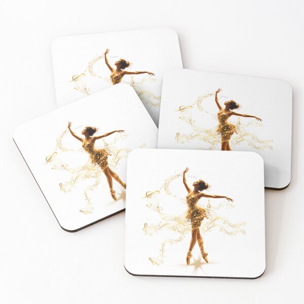 Item preview, Feel the Music | Golden Musical Ballerina Dance T-Shirt designed and sold by CalmMandala.