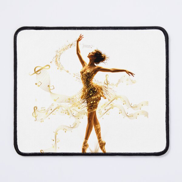 Item preview, Feel the Music | Golden Musical Ballerina Dance T-Shirt designed and sold by CalmMandala.