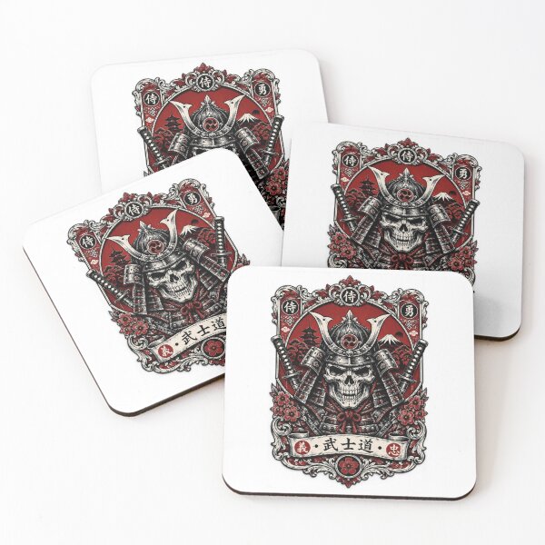 Item preview, Art - Skull Adorned with Samurai Helmet, Warrior Symbolism and Japanese Aesthetics designed and sold by AnimeShin.