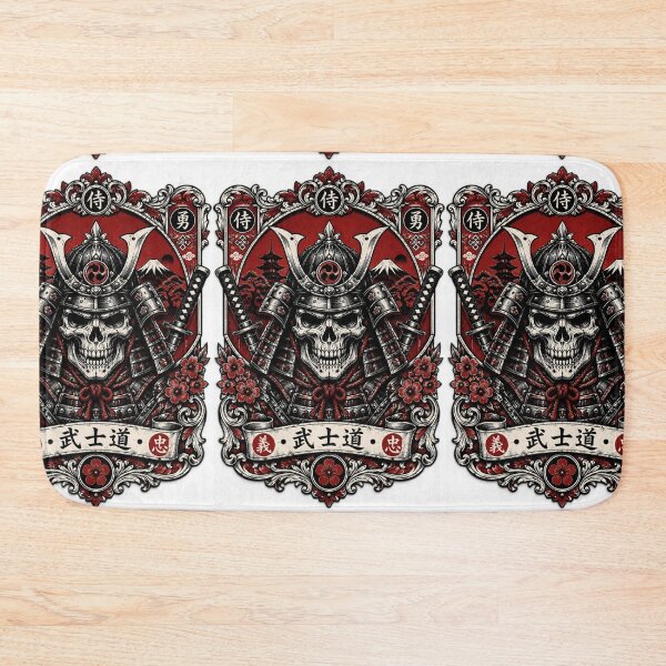 Item preview, Art - Skull Adorned with Samurai Helmet, Warrior Symbolism and Japanese Aesthetics designed and sold by AnimeShin.