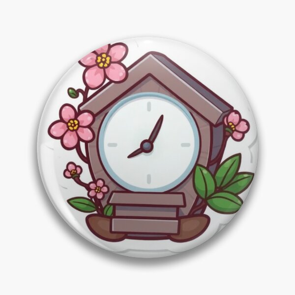 Item preview, Blossom Time Floral Clock Sticker | Cute Spring Flower Cottagecore Aesthetic Vinyl Sticker designed and sold by surbhiArt.