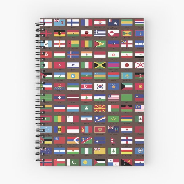 Item preview, World Flags on Brown - Unity of Nations and Countries  designed and sold by Divine Ease.