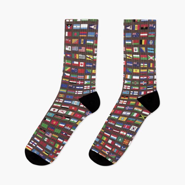 Item preview, World Flags on Brown - Unity of Nations and Countries  designed and sold by Divine Ease.