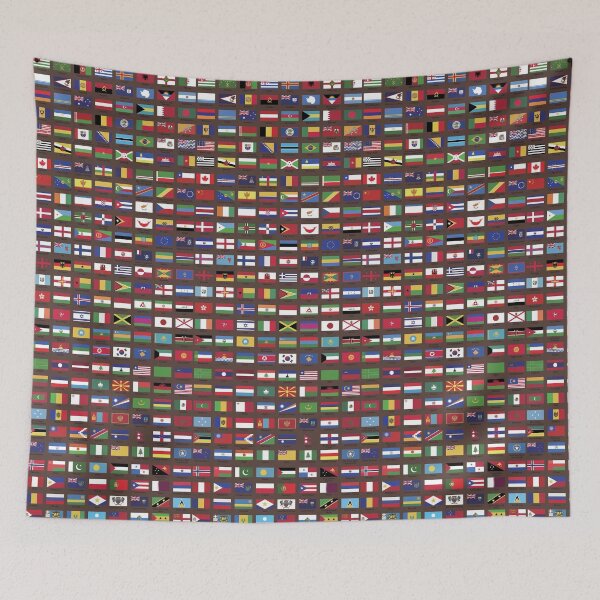 Item preview, World Flags on Brown - Unity of Nations and Countries  designed and sold by Divine Ease.