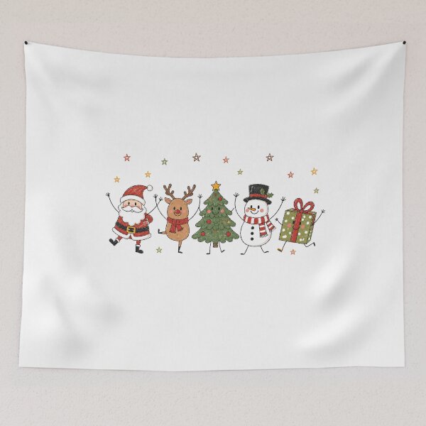 Item preview, Christmas Doodle Character Christmas Tree Snowman Gingerbread Holiday Coffee Christmas designed and sold by BoldThreadLab.