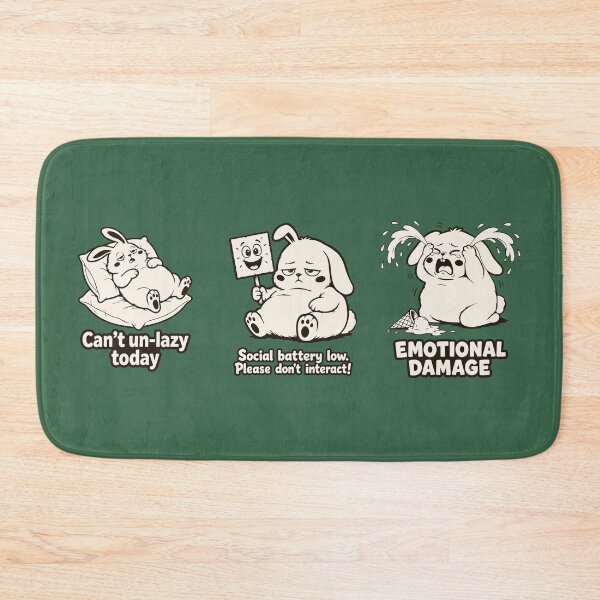 Item preview, Funny Bunny Sticker Pack — Social Battery & Emotional Damage — Cute Introvert Sheet designed and sold by MalisoStickers.