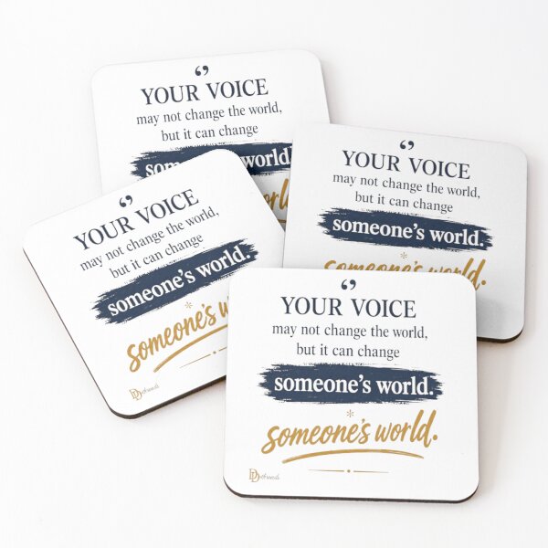 Item preview, Your Voice Can Change Someone's World – Inspirational Quote designed and sold by DesignerThreads.