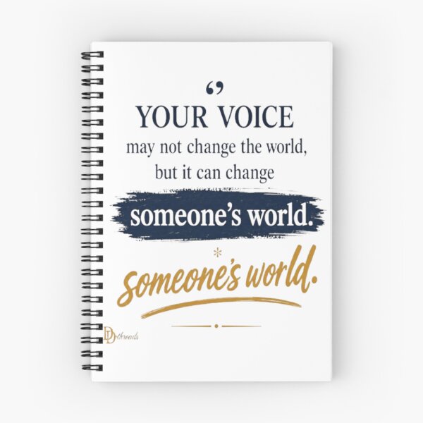 Item preview, Your Voice Can Change Someone's World – Inspirational Quote designed and sold by DesignerThreads.