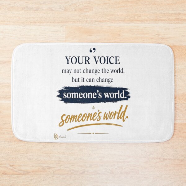 Item preview, Your Voice Can Change Someone's World – Inspirational Quote designed and sold by DesignerThreads.