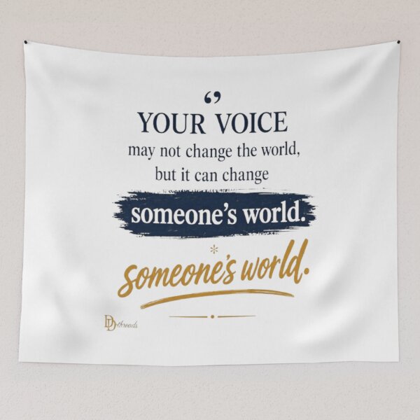 Item preview, Your Voice Can Change Someone's World – Inspirational Quote designed and sold by DesignerThreads.