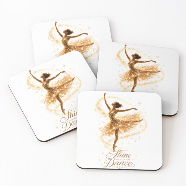 Item preview, Shine Through the Dance | Golden Star Ballerina Inspirational T-Shirt designed and sold by CalmMandala.