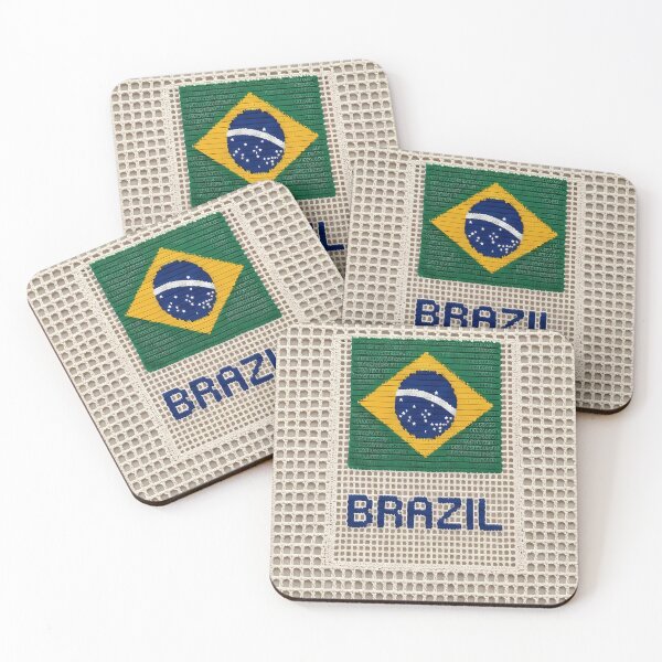 Item preview, Filet Crochet Brazil Flag Patriotic Wall Art designed and sold by LuisWorks.