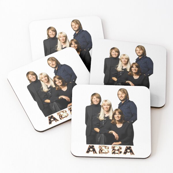 Item preview, vintage disco era pop quartet glowing portrait designed and sold by BigPass.