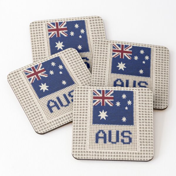 Item preview, Filet Crochet Australia Flag Patriotic Wall Art designed and sold by LuisWorks.