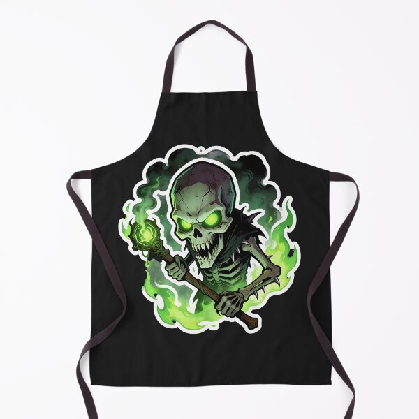 Item preview, Creepy Green Flame Skeleton Wizard Halloween Sticker designed and sold by OksArtStudio.