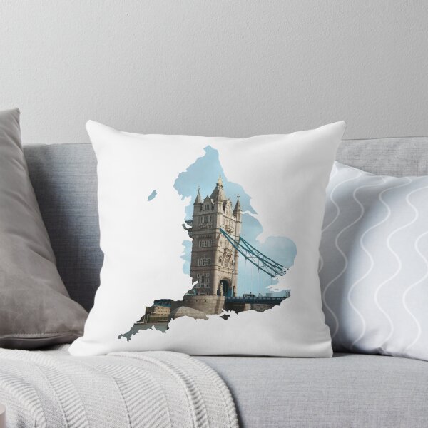 Artikelvorschau, Tower Bridge London Skyline England Karte Silhouette entworfen und verkauft von Maroan93.
