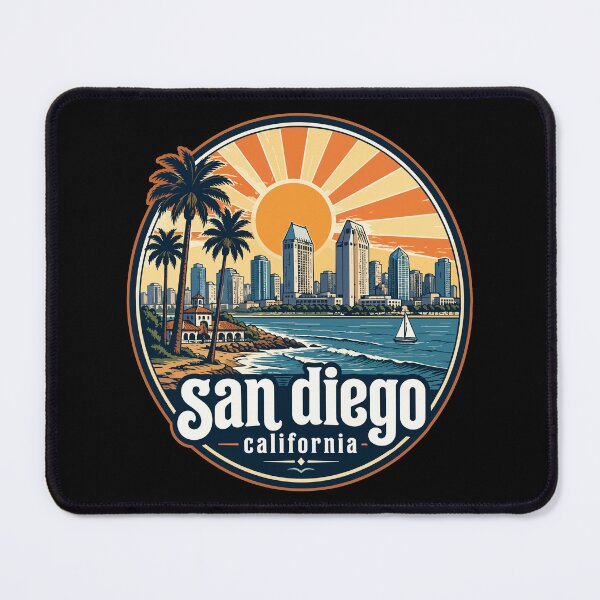 Item preview, San Diego California Coast Retro Vintage Travel designed and sold by TomFrontierArt.